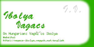 ibolya vagacs business card